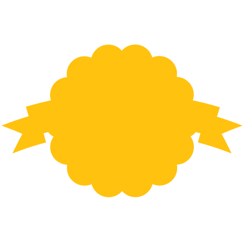 Yellow Badge with Ribbons on Transparent Background for Custom Text - Download Free Stock Videos Pikwizard.com