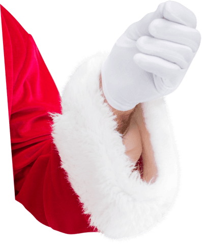 transparent santa claus arm with white gloves cropped - Download Free Stock Videos Pikwizard.com