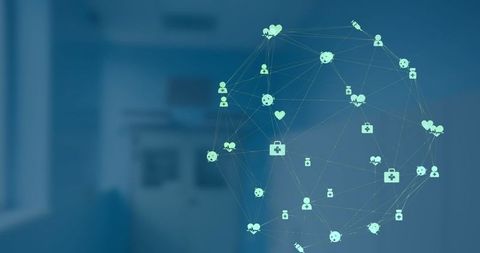 Global Healthcare Network Concept with Digital Icons