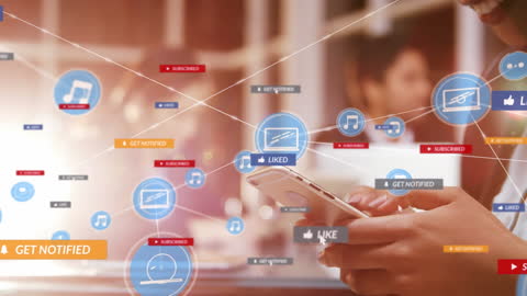 Businessman Engaged in Networking Using Smartphone