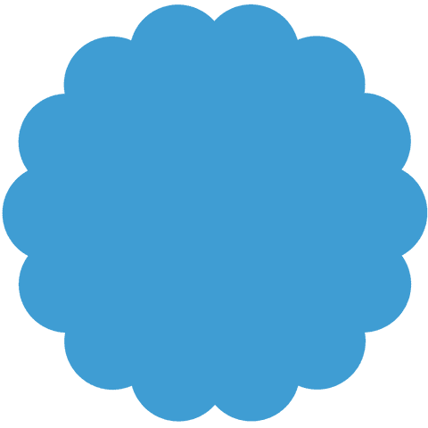 Blue Scalloped Circle Over Transparent Background for Graphic Designs - Download Free Stock Videos Pikwizard.com