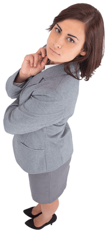 transparent png businesswoman gazing upwards in confidence - Download Free Stock Videos Pikwizard.com