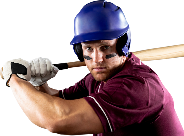 Transparent Close-Up of Caucasian Male Baseball Player Ready to Swing Bat - Download Free Stock Videos Pikwizard.com