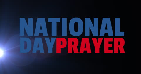 National Day of Prayer Banner with Text and Light Effect