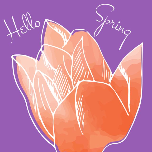 This vibrant tulip illustration is perfect for greeting cards, seasonal campaigns, posters, and digital prints that celebrate the arrival of spring.