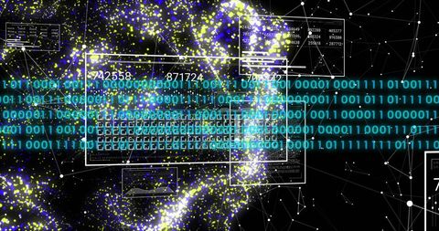 Binary Code and Digital Data Processing in Abstract Space - Download Free Stock Images Pikwizard.com