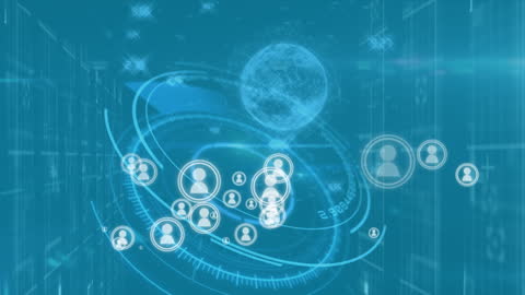 Digital Network Connection and Security Concept