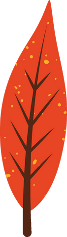 stylized red orange leaf with yellow speckles transparent design - Download Free Stock Videos Pikwizard.com