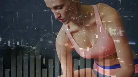 Woman Strength Training with Dumbbells in Gym