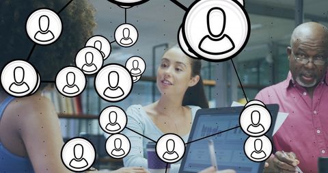 Diverse Business Team Building Professional Network