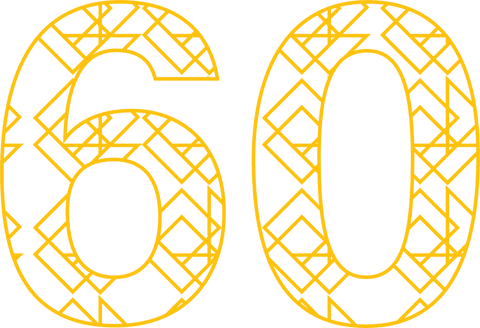 Celebratory Yellow 60 Design on Transparent Background - Download Free Stock Videos Pikwizard.com