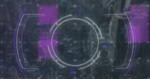 Futuristic Digital Interface with Cityscape Overlay