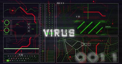 Cyber Security Warning System Interface Display - Download Free Stock Images Pikwizard.com