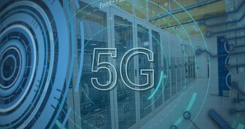 Futuristic 5G Network Technology Over Virtual Data Servers - Download Free Stock Images Pikwizard.com