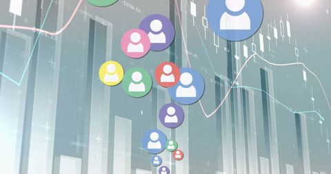 Social Media Icons Overlaying Financial Data Visualization - Download Free Stock Images Pikwizard.com