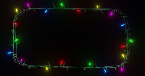 colorful christmas string light border on black background - Download Free Stock Images Pikwizard.com