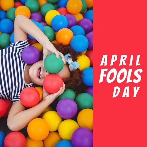 Joyful Child Celebrating April Fools Day in Ball Pit - Download Free Stock Templates Pikwizard.com