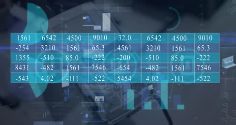 Animated Data Visualization Overlaying Calculator Screen