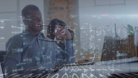 Business Team Working with Digital Interface and Data Analytics