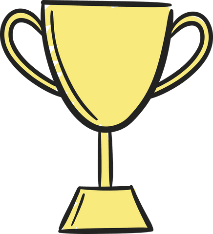 hand-drawn transparent trophy illustration in golden color - Download Free Stock Videos Pikwizard.com