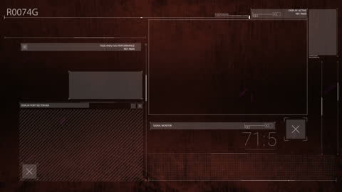 Data Processing Animation with Digital Interface on Dark Background