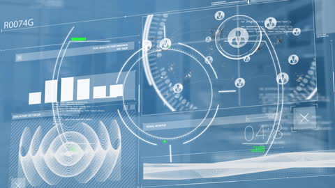 Digital Interface Animation in Modern Office