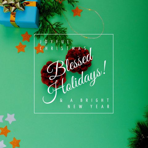 joyful christmas wishes with decorations on green background - Download Free Stock Templates Pikwizard.com