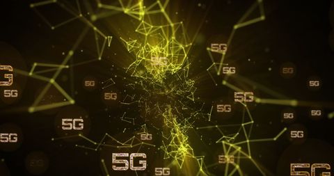 5g technology digital network connections on neon green background - Download Free Stock Images Pikwizard.com