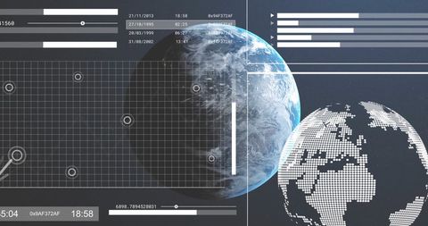 Digital Data Overlay on Earth with Global Connectivity Concept - Download Free Stock Images Pikwizard.com