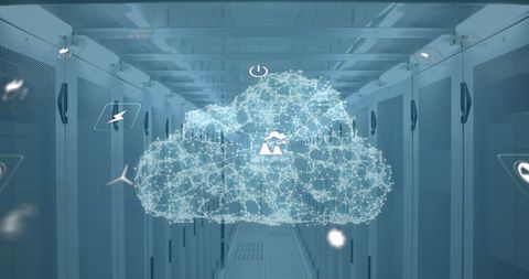 Cloud Computing and Data Center Technology Concept - Download Free Stock Images Pikwizard.com