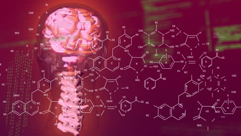 Digital Brain with Chemical Formulas and Data Processing