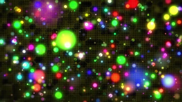 This visual depicts multicolored bokeh circles set against a dark background, featuring an underlying abstract pattern. Suitable for creative projects focusing on digital art, vibrant event promotions, futuristic designs, and decorative elements for backgrounds. A versatile choice for web design, graphic projects, and advertisements needing bright, eye-catching accents.