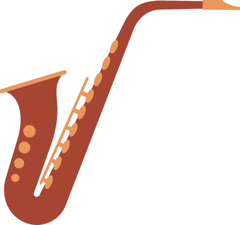 vector illustration of saxophone on transparent background - Download Free Stock Videos Pikwizard.com