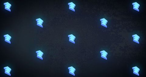 Abstract blue lightning bolt pattern on dark background
