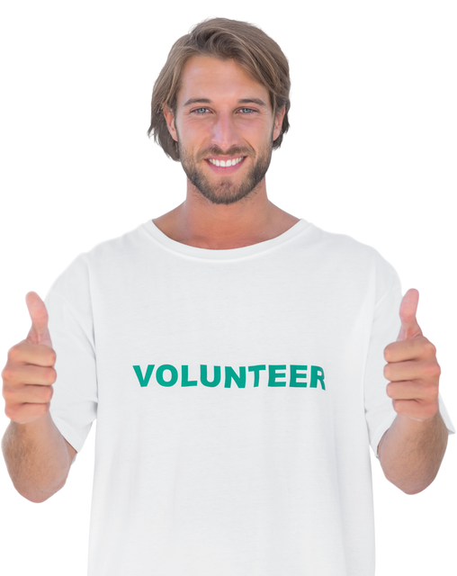 Transparent Happy Volunteer Man Giving Thumbs Up - Download Free Stock Videos Pikwizard.com