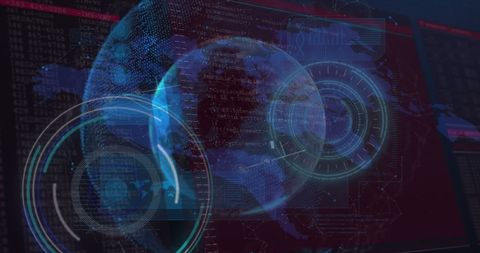 Innovative Digital Data Processing Interface Over World Map - Download Free Stock Images Pikwizard.com