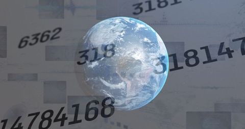 Digital Data Streams Flowing Across Earth's Surface