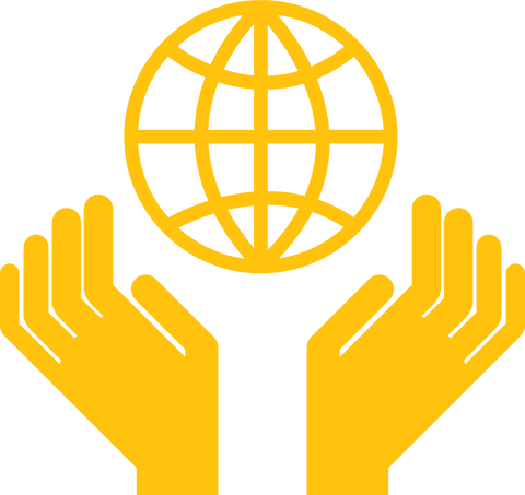 transparent yellow hands holding globe symbol icon - Download Free Stock Videos Pikwizard.com