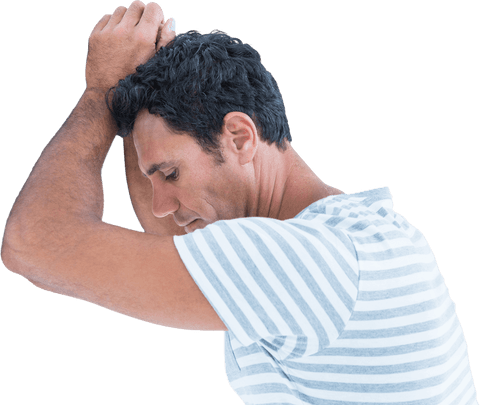 Upset Man Leaning Transparent Background - Download Free Stock Videos Pikwizard.com