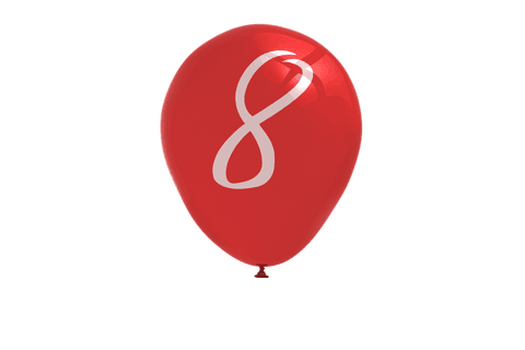 red balloon with number 8 on transparent background for celebrations - Download Free Stock Videos Pikwizard.com