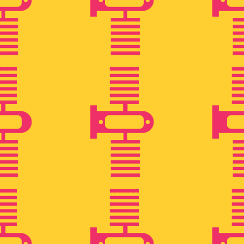 transparent pattern: pink satellites on yellow background - Download Free Stock Videos Pikwizard.com