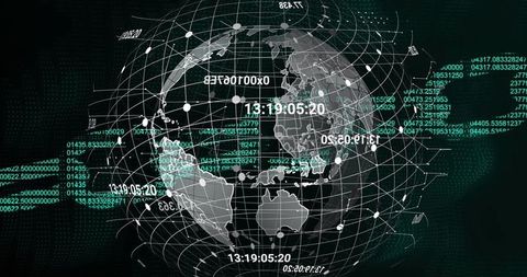 Blockchain Technology Concept with Global Network Visualization - Download Free Stock Images Pikwizard.com