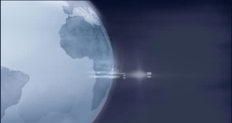 Digital Globe with Light Spot in Futuristic Design