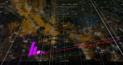 Digital Data Processing and Cityscape Overlay Background - Download Free Stock Images Pikwizard.com
