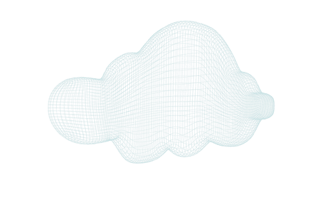 transparent wireframe cloud shape on clear background - Download Free Stock Videos Pikwizard.com