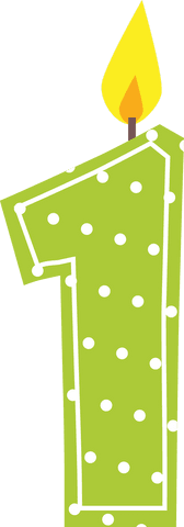green birthday candle number 1 transparent celebration decoration - Download Free Stock Videos Pikwizard.com