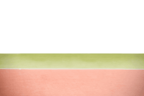 Pink and green striped banner on transparent layered background