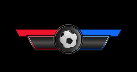 Dynamic sports news broadcast design featuring soccer ball