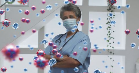 Healthcare worker facing covid-19 challenge with determination