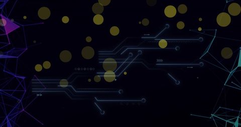 digital circuit board with floating cyber icons - Download Free Stock Images Pikwizard.com